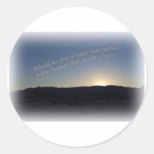 1 Samuel 15:22 Weißer Sonnenuntergang