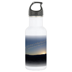 1 Samuel 15:22 Weißer Sonnenuntergang Trinkflasche