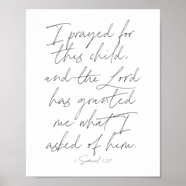 1 Samuel 1:27 Script Poster (Vorne)
