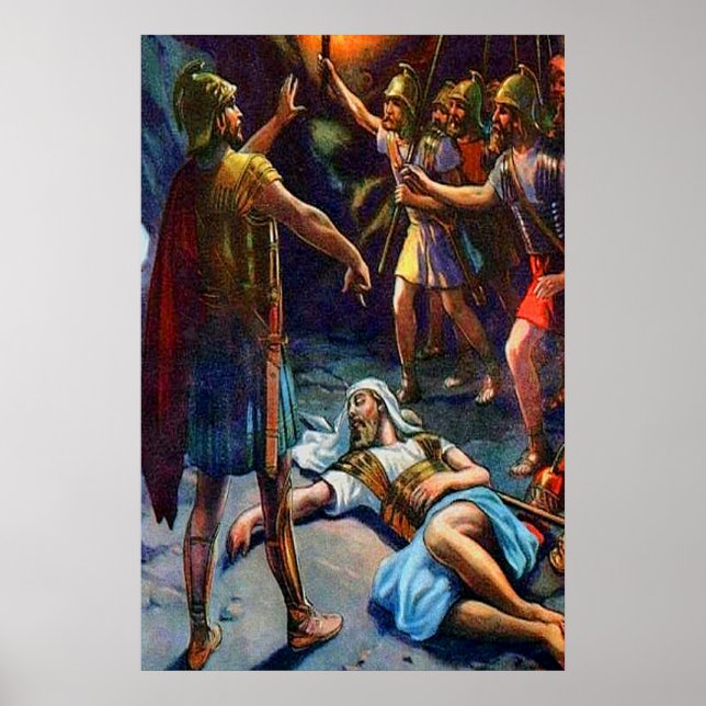 1 Samuel 24 David Spares Saul's Life Poster (Vorne)