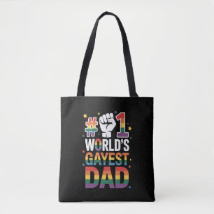 #1 Schwulster Vater der Welt Lustiger Vatertag LGB Tasche