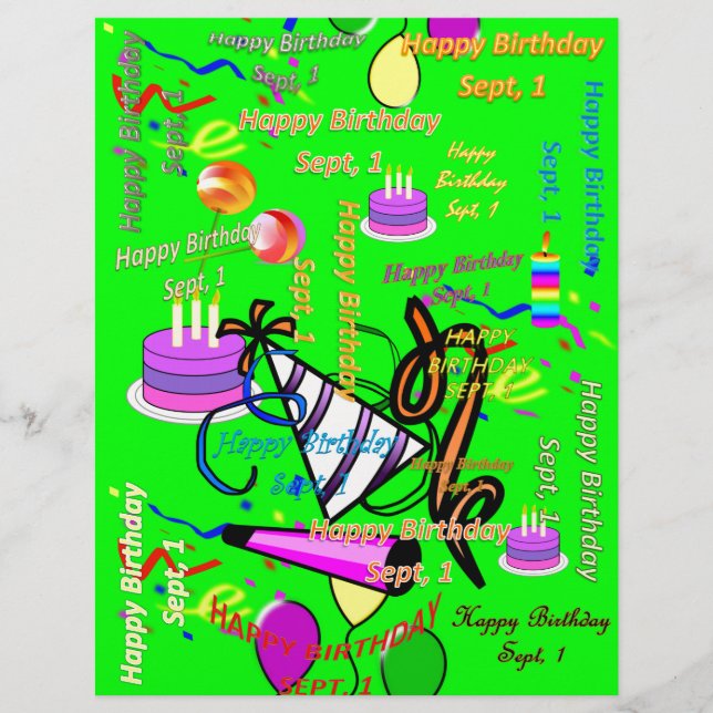 1. Sept, Kindergeburtstag Flyer (Vorne)