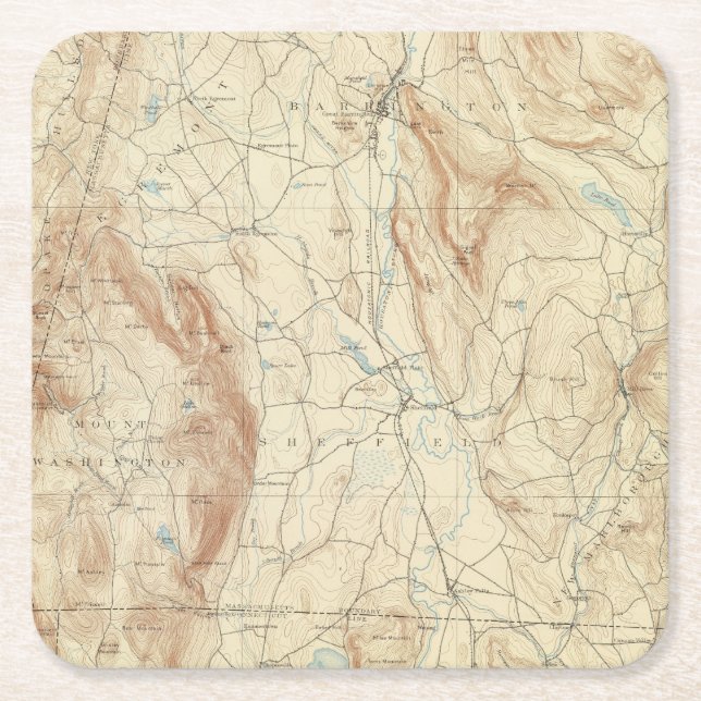 1 Sheffield-Blatt Rechteckiger Pappuntersetzer (Vorderseite)