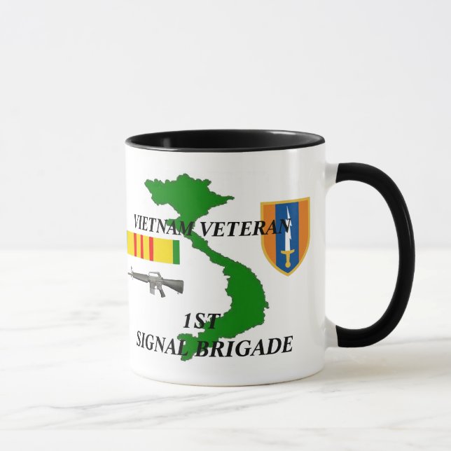 1. Signal-Brigaden-Vietnam-Veteranen-Kaffee-Tassen Tasse (Rechts)
