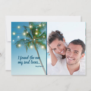 1 Soul Lieben Tropical Beach Save the Date gefunde Ankündigung