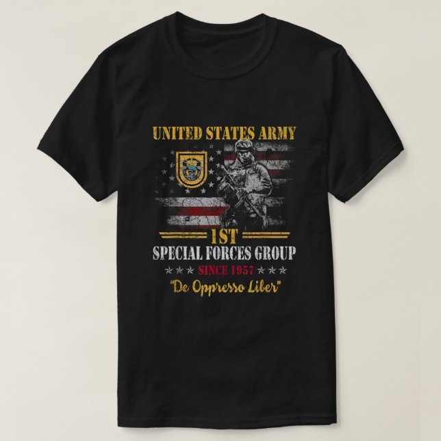 1. Special Forces Group Veteran 1. SFG Shirt 4. (Design vorne)