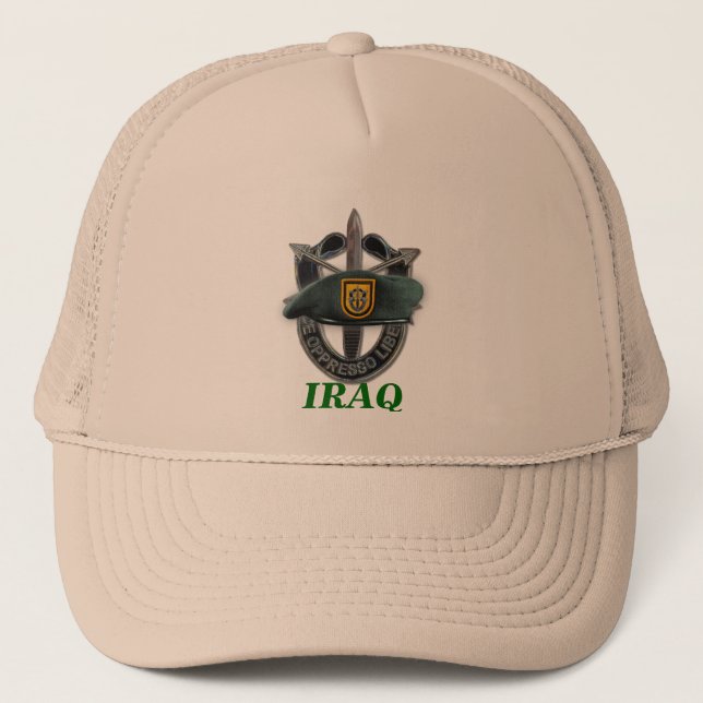 1. Spezialeinsatzgruppe für Lewis Iraq Hat Truckerkappe (Vorderseite)