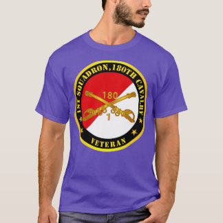 1. Squadron 180. Kavallerie Zweig Veteran Red Whit T-Shirt