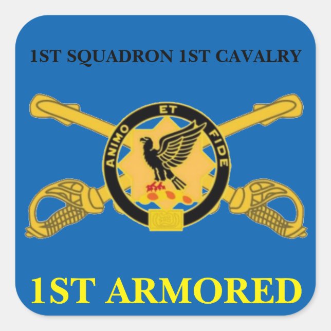 1. SQUADRON 1. CAVALRY 1. ARMORED STICKERS (Vorderseite)