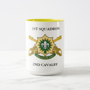 1. SQUADRON 2. CAVALRY  ZWEIFARBIGE TASSE
