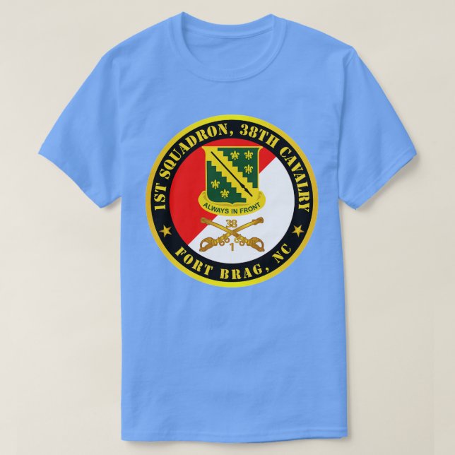 1. Squadron 38. Kavallerie Fort Bragg NC w DUI Cav T-Shirt (Design vorne)