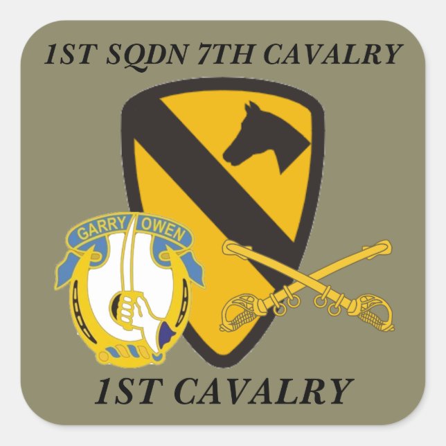 1. SQUADRON 7. CAVALRY 1. CAVALRY STICKERS (Vorderseite)