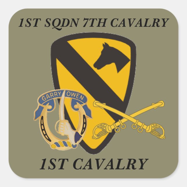 1. SQUADRON 7. CAVALRY 1. CAVALRY STICKERS (Vorderseite)