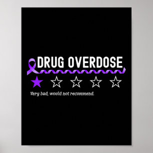1 Star Rating Drug Overdose Awareness Fighter Poster