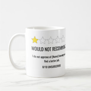 1-Sterne-Bewertung für Kollege, der geht Tasse
