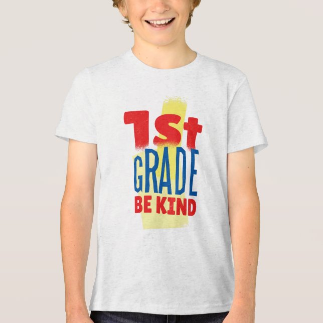 1. Stufe der Grafikkunst Tri-Blend Shirt (Vorderseite)