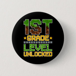 1. Stufe Ungesperrter Gamer Funny CK an die Schule Button