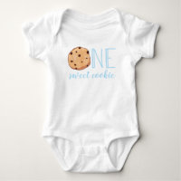 1 Sweet Cookie Blue 1. Geburtstag Baby Bodysuit