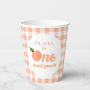 1 Sweet Peach 1. Geburtstag Pappbecher