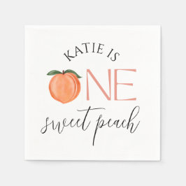 1 Sweet Peach 1. Geburtstag Serviette