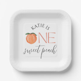 1 Sweet Peach 1. Geburtstag Teller