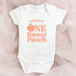 1 Sweet Peach Orange Erstes 1. Geburtstag Party Baby Strampler<br><div class="desc">Dies ist ein One Sweet Peach Orange First 1. Geburtstag Party Baby Bodysuit!</div>