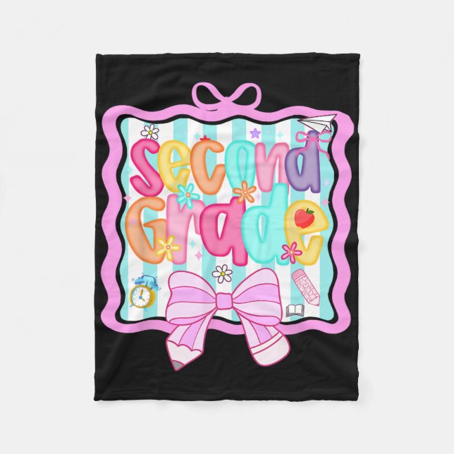 1. Tag der 2. Klasse Preppy  Fleecedecke (Vorderseite)