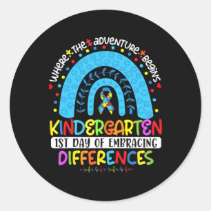 1. Tag der Übernahme von Differenzen Kindergarten  Runder Aufkleber