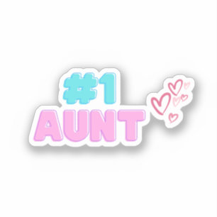 #1 Tante Aufkleber