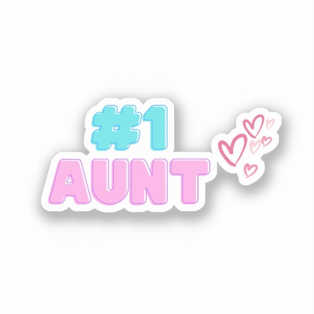 #1 Tante Aufkleber (Vorderseite)