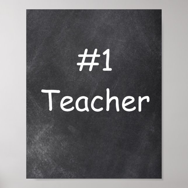 #1 Teacher Chalkboard Design Class Dekoration (Vorne)