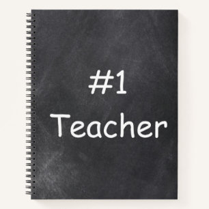 #1 Teacher Chalkboard Design Geschenk Idee Notizbuch