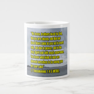1 Thessalonicher 1:4-5 WEBU Tasse