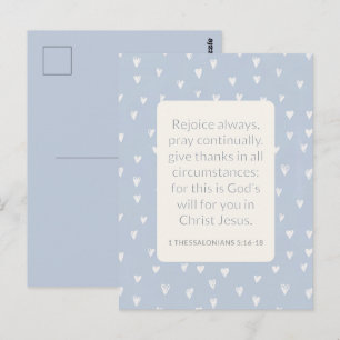 1. Thessalonicher 5,16-18 Bibelvers Freut euch all Postkarte
