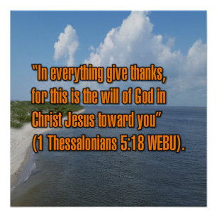 1 Thessalonicher 5:18 WEBU Poster
