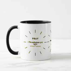 1 Thessaloniciens 5:17 Verset Bible Mug Deux Tons