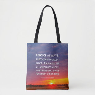 1 Thessaloniker 5:16-18 freuen sich immer Tasche