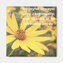 1 Thessaloniker 5:16-18 Sonnenblumenmagnet