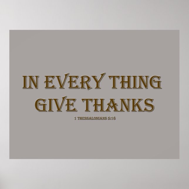 1 Thessaloniker 5:18 Poster (Vorne)