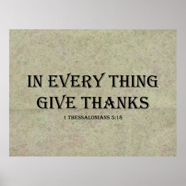 1 Thessaloniker 5:18 Poster (Vorne)