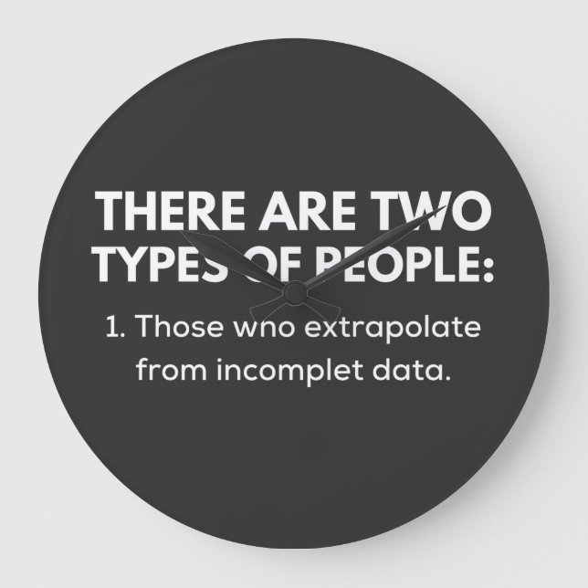 1. Those who extrapolate from incomplet data Große Wanduhr (Vorderseite)