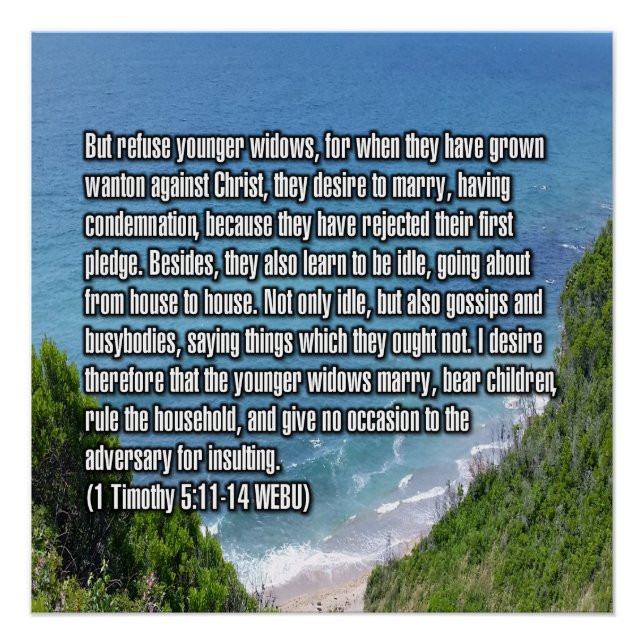 1 Timotheus 5:11-14 WEBU Poster (Vorderseite)