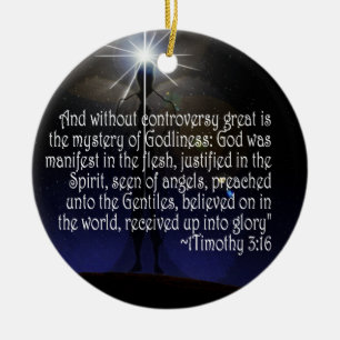 1 TIMOTHY 3:16 SCRIPTURE ORNAMENT JESUS