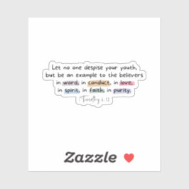 1 Timothy 4:12 Aufkleber