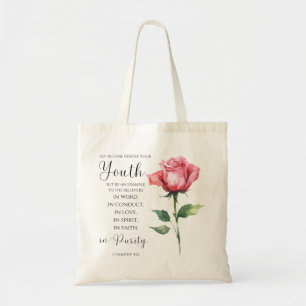 1 Timothy 4:12 - Blume Jugendbibelverse Tragetasche
