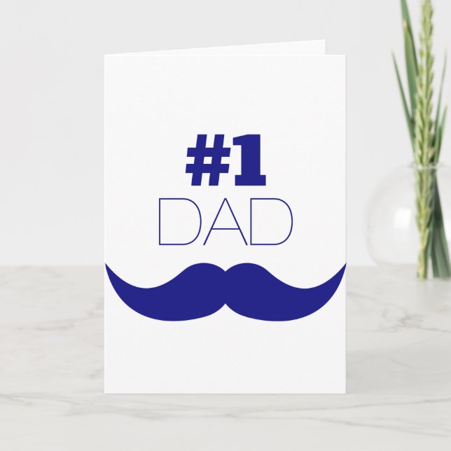 1. Vater Blue Mustache - Nummer 1 Karte (Vorderseite)