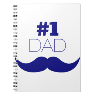 1. Vater Blue Mustache - Nummer 1 Notizblock