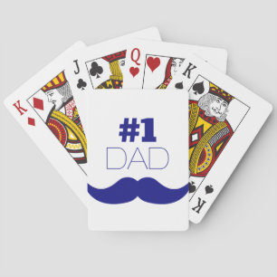 1. Vater Blue Mustache - Nummer 1 Spielkarten