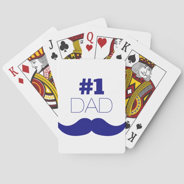 1. Vater Blue Mustache - Nummer 1 Spielkarten (Rückseite)
