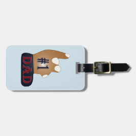 1. Vater Ebony Teak Gepäckanhänger